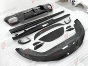 DRY CARBON BODY KIT FOR FERRARI ROMA 2020-2025 Set includes:  Front Lip Side Skirts Rear Diffuser  Rear Spoiler  Bumper Splitter  Side Vent Cover  Tail Vent Cover