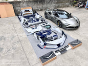 DRY CARBON BODY KIT for FERRARI SF90 2019+

Set includes:

Front Bumper Assembly
Front Bumper Canards
Front Splitter Endplates
Hood Bonnet
Front Trunk Trim
Front Fenders
Side Skirts
Quarter Panels
Side Air Vents
Engine Bay Cover Lid
Rear Wing Spoiler
Rear Bumper Assembly
Rear Diffuser

Material: Dry Carbon

Note: Professional installation is required.