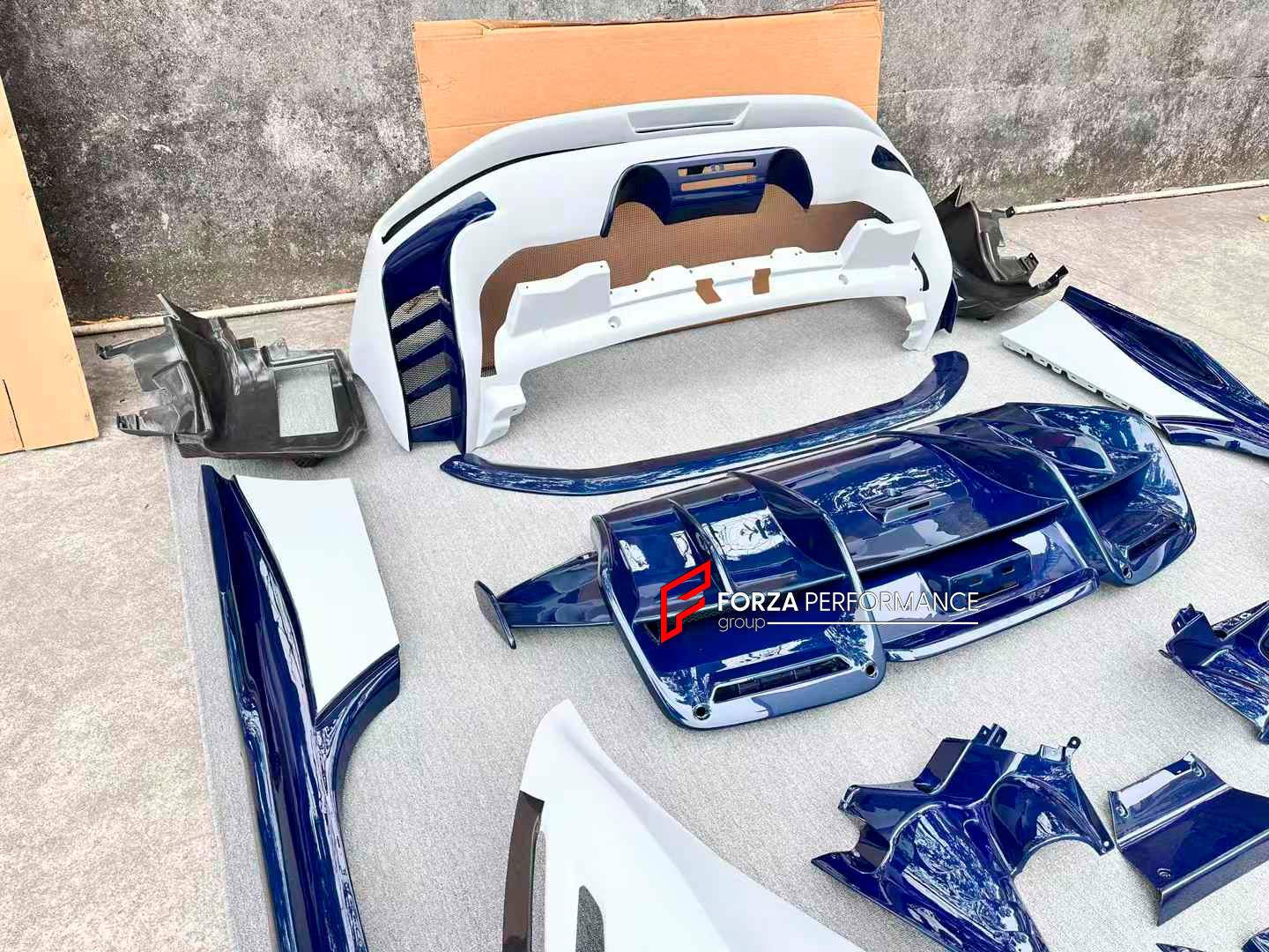 DRY CARBON BODY KIT for FERRARI SF90 2019+

Set includes:

Front Bumper Assembly
Front Bumper Canards
Front Splitter Endplates
Hood Bonnet
Front Trunk Trim
Front Fenders
Side Skirts
Quarter Panels
Side Air Vents
Engine Bay Cover Lid
Rear Wing Spoiler
Rear Bumper Assembly
Rear Diffuser

Material: Dry Carbon

Note: Professional installation is required.