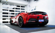 DRY CARBON BODY KIT FOR FERRARI SF90 SPIDER

Set includes: 

Lower Front Lip
Front Lip
Front Bumper Attachment
Trunk Cover
Front Lid Insert
Front Lid Cover
Front Fenders
Side Mirror Covers
Side Skirt
Side Air Inlet
Rear Lid Cover
Engine Bay
Rear Spoiler
Rear Diffuser

Material: Dry Carbon