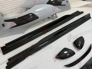 DRY CARBON BODY KIT for FERRARI SF90 STRADALE SPIDER 2019+ FORZA PERFORMANCE custom fit Novitec Style

Set includes:
Front Lip
Front Fenders with Air Vents
Side Mirror Covers
Side Skirts
Rear Spoiler Lip

Material: Dry Carbon

NOTE: Professional installation is required.
