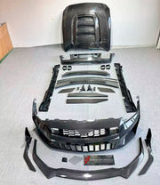 DRY CARBON BODY KIT for Ford Mustang VII S650 Dark Horse 2024+
Set includes:

Front Lip
Front Bumper
Hood Bonnet
Side Skirts
Rear Spoiler Wing
Ducktail Spoiler
Rear Diffuser
Material: Dry Carbon

NOTE: Professional installation is required.