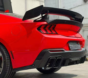DRY CARBON BODY KIT for Ford Mustang VII S650 Dark Horse 2024+
Set includes:

Front Lip
Front Bumper
Hood Bonnet
Side Skirts
Rear Spoiler Wing
Ducktail Spoiler
Rear Diffuser
Material: Dry Carbon

NOTE: Professional installation is required.