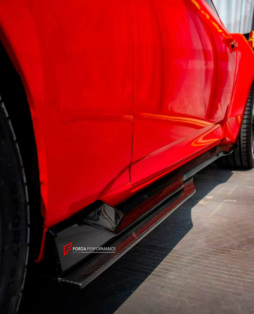 DRY CARBON BODY KIT for Ford Mustang VII S650 Dark Horse 2024+
Set includes:

Front Lip
Front Bumper
Hood Bonnet
Side Skirts
Rear Spoiler Wing
Ducktail Spoiler
Rear Diffuser
Material: Dry Carbon

NOTE: Professional installation is required.