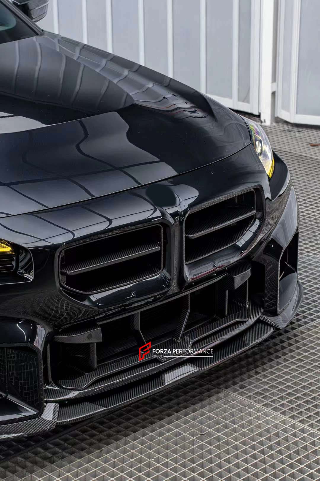 DRY CARBON FIBER BODY KIT for BMW M2/M2C G87

Set includes:

Front Lip
Front Grille
Front lower Mesh
Front fenders
Side skirts
Rear Diffuser
Rear Bumper canards
Rear Spoiler
Rear trunk (OEM size)

Material: Dry Carbon Fiber

NOTE: Professional installation is required