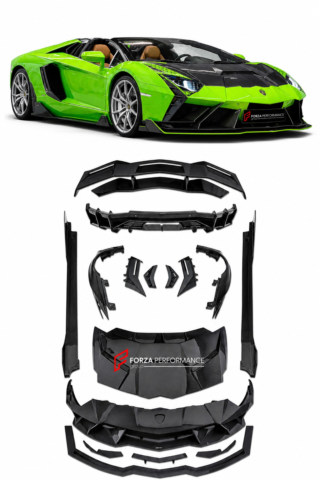 DRY CARBON BODY KIT for LAMBORGHINI AVENTADOR LP700 2011 - 2016 Forza Performance custom fit CMST design style 