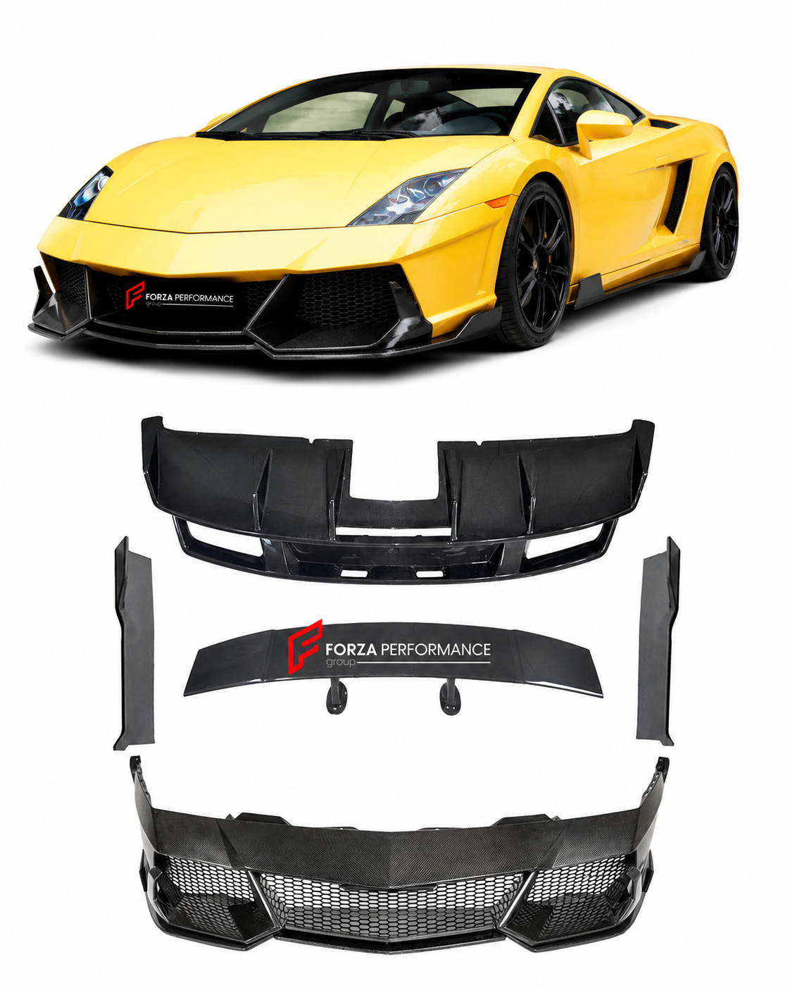 DRY CARBON BODY KIT for LAMBORGHINI GALLARDO LP550 LP560 LP570 2009 - 2013 Forza Performance custom fit CMST design style 