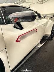 DRY CARBON BODY KIT for LAMBORGHINI HURACAN STO LP640 2021 - 2024 FORZA PERFORMANCE custom fit OEM Style

Set includes:
Front Lip
Hood Bonnet Air Vents
Side Mirror Covers
Rear Spoiler Wing
Rear Diffuser

Material: Dry Carbon

NOTE: Professional installation is required.