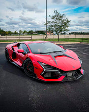DRY CARBON BODY KIT for LAMBORGHINI REVUELTO 2023+
Set includes:

Front Lip
Middle Air Splitter for Front Bumper
Air Splitter for Front Bumper
Front Radar Cover
Headlight Covers
Hood / Bonnet
Side Skirts
Rear Spoiler
Rear Diffuser
Material: Dry Carbon

NOTE: Professional installation is required.
