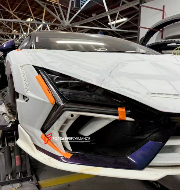 DRY CARBON BODY KIT for LAMBORGHINI REVUELTO 2023+

Set includes:

Front Lip
Front Bumper
Hood/Bonnet
Fender Flares
Side Skirts
Rear Spoiler
Engine Cover
Rear Quarter Panels
Rear Bumper
Rear Diffuser

Material: Dry Carbon