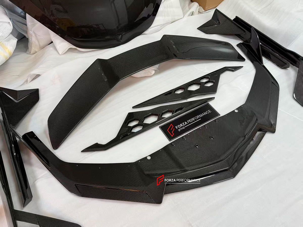 DRY CARBON BODY KIT for LAMBORGHINI REVUELTO 2023+

Set includes:

Front Lip
Side Skirts
Engine Cover
Rear Spoiler
Rear Diffuser

Material: Dry Carbon

NOTE: Professional installation is required.