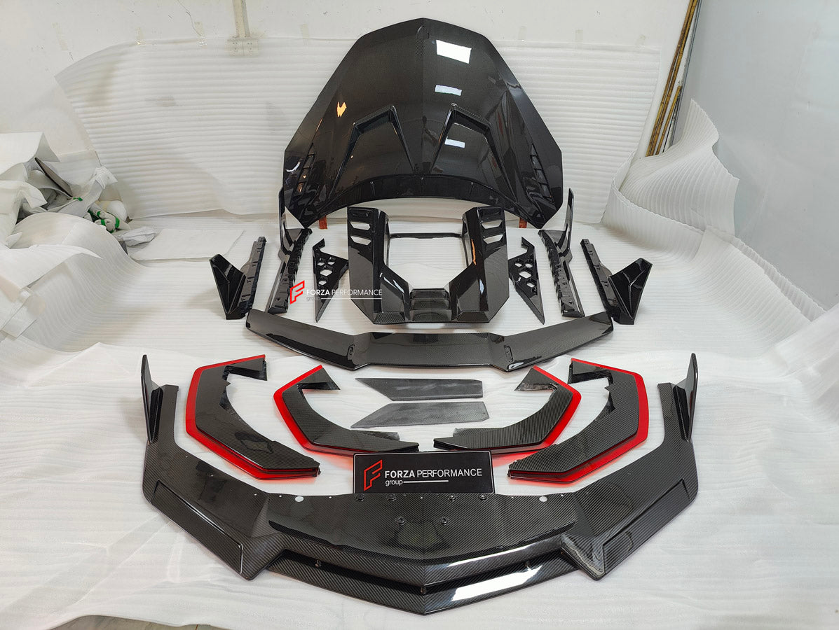 DRY CARBON BODY KIT for LAMBORGHINI REVUELTO 2023+

Set includes:

Front Lip
Side Skirts
Engine Cover
Rear Spoiler
Rear Diffuser

Material: Dry Carbon

NOTE: Professional installation is required.

CONTACT US FOR PRICING

Payment ►
Visa

Mastercard

PayPal with a credit card (add 4.4% at checkout)
Payoneer
Cryptocurrency
Shipment ►
By express DHL/UPS/TNT/FedEx
To the local international airport
Special line by air
Special line by the sea
To Europe and the UK by train

Please let us know which shipping optio