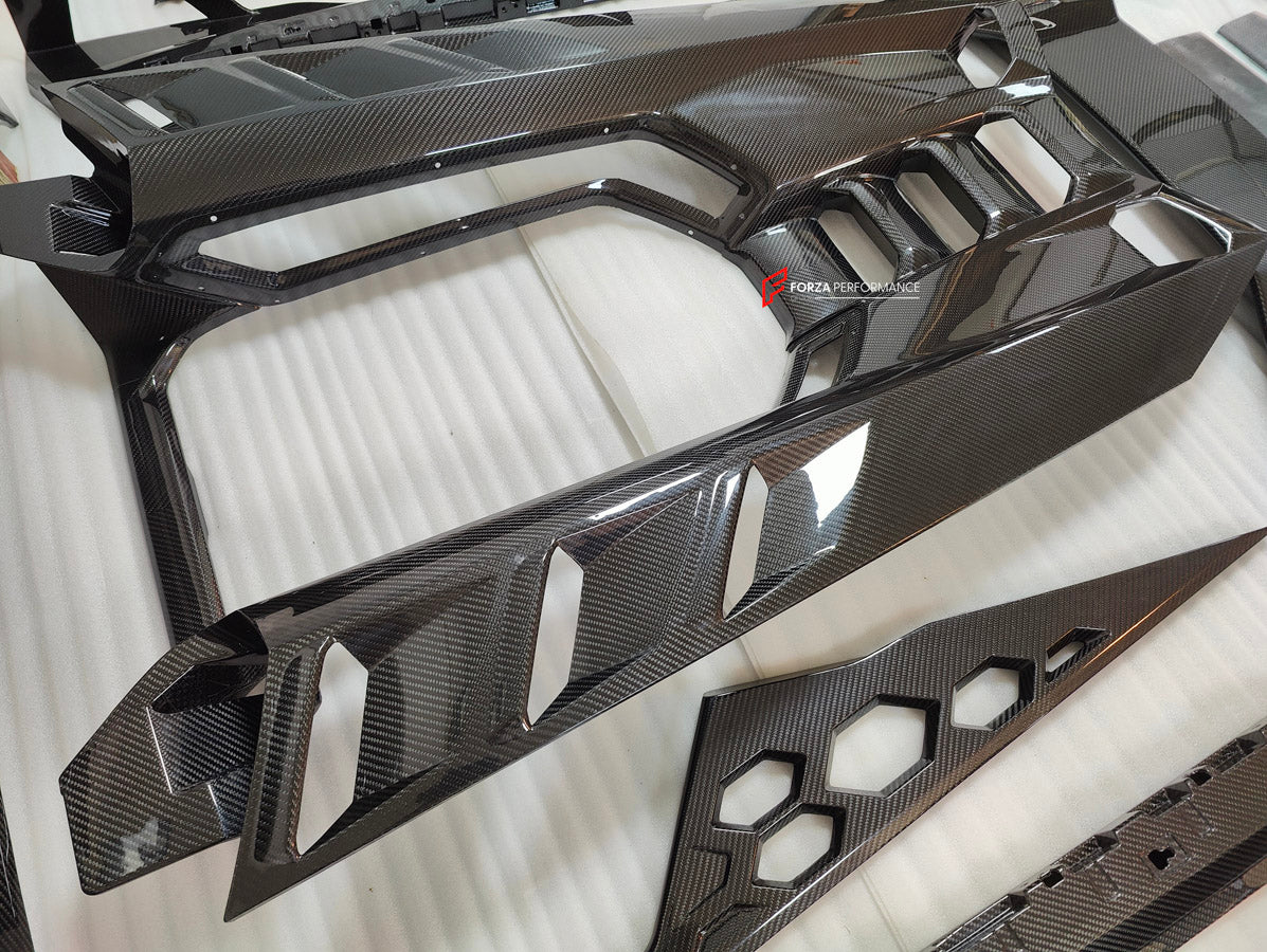 DRY CARBON BODY KIT for LAMBORGHINI REVUELTO 2023+

Set includes:

Front Lip
Side Skirts
Engine Cover
Rear Spoiler
Rear Diffuser

Material: Dry Carbon

NOTE: Professional installation is required.

CONTACT US FOR PRICING

Payment ►
Visa

Mastercard

PayPal with a credit card (add 4.4% at checkout)
Payoneer
Cryptocurrency
Shipment ►
By express DHL/UPS/TNT/FedEx
To the local international airport
Special line by air
Special line by the sea
To Europe and the UK by train

Please let us know which shipping optio