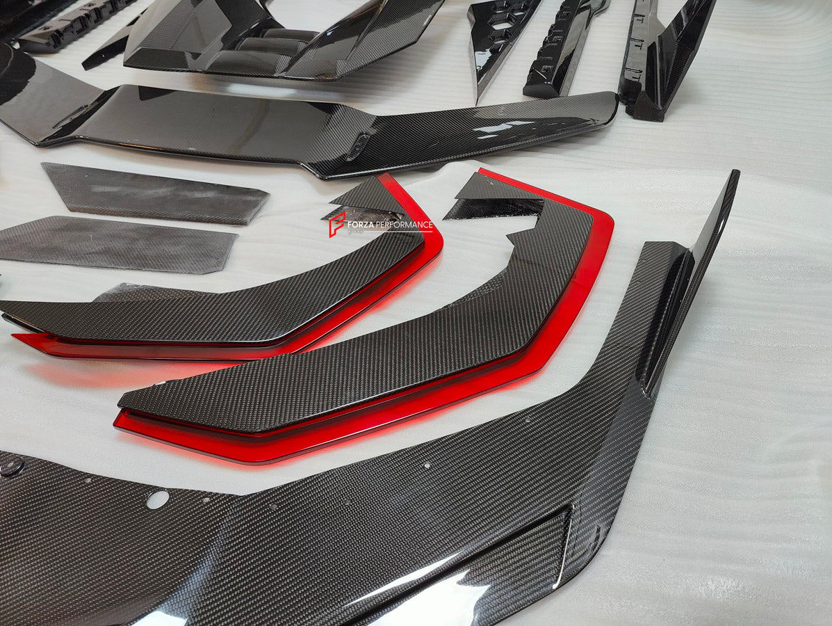 DRY CARBON BODY KIT for LAMBORGHINI REVUELTO 2023+

Set includes:

Front Lip
Side Skirts
Engine Cover
Rear Spoiler
Rear Diffuser

Material: Dry Carbon

NOTE: Professional installation is required.

CONTACT US FOR PRICING

Payment ►
Visa

Mastercard

PayPal with a credit card (add 4.4% at checkout)
Payoneer
Cryptocurrency
Shipment ►
By express DHL/UPS/TNT/FedEx
To the local international airport
Special line by air
Special line by the sea
To Europe and the UK by train

Please let us know which shipping optio