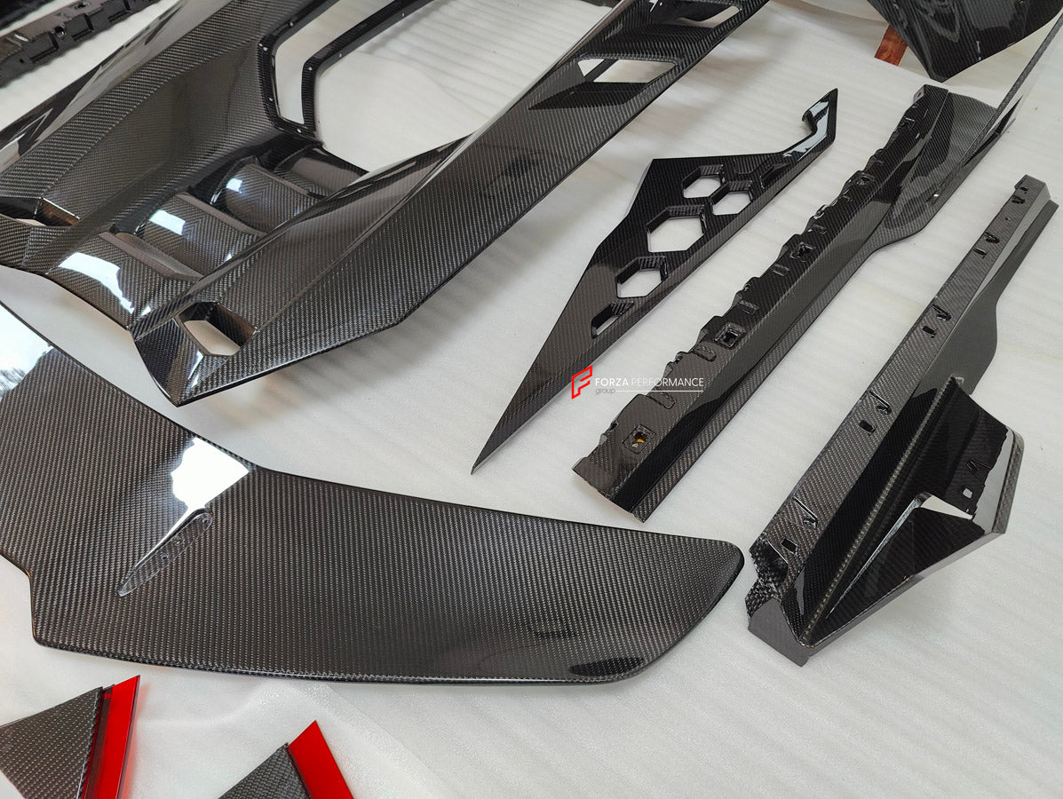 DRY CARBON BODY KIT for LAMBORGHINI REVUELTO 2023+

Set includes:

Front Lip
Side Skirts
Engine Cover
Rear Spoiler
Rear Diffuser

Material: Dry Carbon

NOTE: Professional installation is required.

CONTACT US FOR PRICING

Payment ►
Visa

Mastercard

PayPal with a credit card (add 4.4% at checkout)
Payoneer
Cryptocurrency
Shipment ►
By express DHL/UPS/TNT/FedEx
To the local international airport
Special line by air
Special line by the sea
To Europe and the UK by train

Please let us know which shipping optio