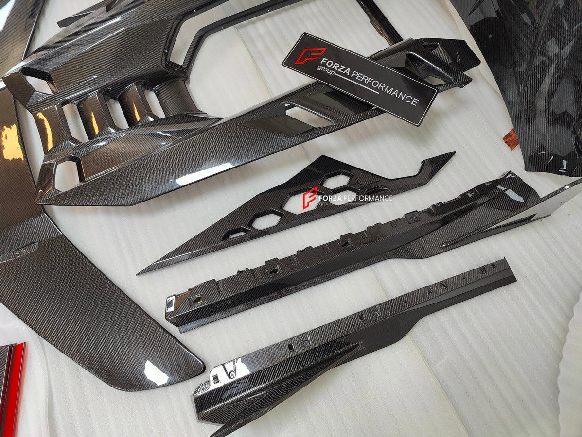 DRY CARBON BODY KIT for LAMBORGHINI REVUELTO 2023+

Set includes:

Front Lip
Side Skirts
Engine Cover
Rear Spoiler
Rear Diffuser

Material: Dry Carbon

NOTE: Professional installation is required.

CONTACT US FOR PRICING

Payment ►
Visa

Mastercard

PayPal with a credit card (add 4.4% at checkout)
Payoneer
Cryptocurrency
Shipment ►
By express DHL/UPS/TNT/FedEx
To the local international airport
Special line by air
Special line by the sea
To Europe and the UK by train

Please let us know which shipping optio