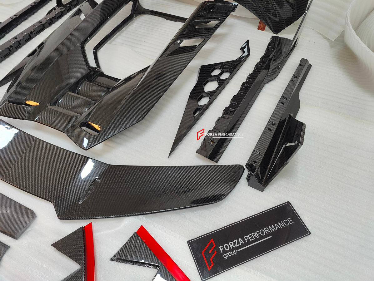 DRY CARBON BODY KIT for LAMBORGHINI REVUELTO 2023+

Set includes:

Front Lip
Side Skirts
Engine Cover
Rear Spoiler
Rear Diffuser

Material: Dry Carbon

NOTE: Professional installation is required.

CONTACT US FOR PRICING

Payment ►
Visa

Mastercard

PayPal with a credit card (add 4.4% at checkout)
Payoneer
Cryptocurrency
Shipment ►
By express DHL/UPS/TNT/FedEx
To the local international airport
Special line by air
Special line by the sea
To Europe and the UK by train

Please let us know which shipping optio