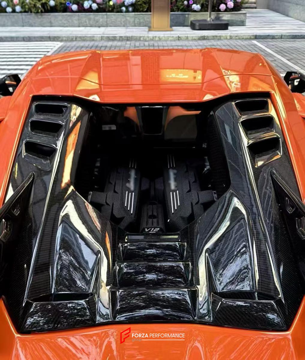 DRY CARBON BODY KIT for LAMBORGHINI REVUELTO 2023+ FORZA PERFORMANCE custom fit Duke Dynamics
Set includes:

Front Lip
Hood Bonnet
Side Skirts
Engine Cover
Rear Spoiler Wing
Rear Diffuser
Material: Dry Carbon

NOTE: Professional installation is required.