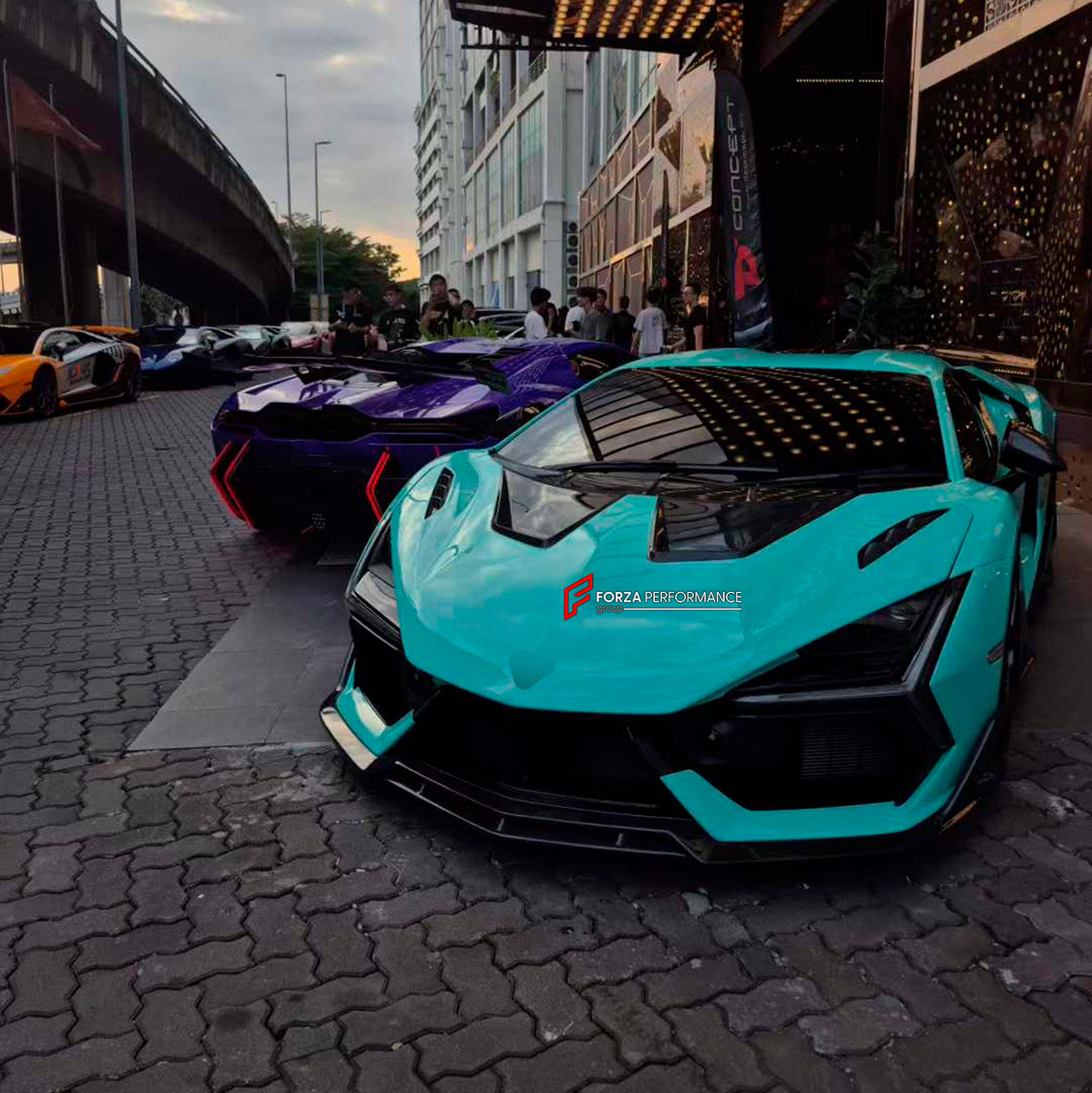 DRY CARBON BODY KIT for LAMBORGHINI REVUELTO 2023+ FORZA PERFORMANCE custom fit Duke Dynamics
Set includes:

Front Lip
Hood Bonnet
Side Skirts
Engine Cover
Rear Spoiler Wing
Rear Diffuser
Material: Dry Carbon

NOTE: Professional installation is required.