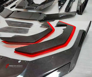 DRY CARBON BODY KIT for LAMBORGHINI REVUELTO 2023+ FORZA PERFORMANCE custom fit Duke Dynamics
Set includes:

Front Lip
Hood Bonnet
Side Skirts
Engine Cover
Rear Spoiler Wing
Rear Diffuser
Material: Dry Carbon

NOTE: Professional installation is required.