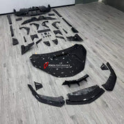 DRY CARBON BODY KIT for LAMBORGHINI REVUELTO 2023+ FORZA PERFORMANCE custom fit Mansory Style

Set includes:
Front Lip
Front Bumper Canards
Hood Bonnet
Side Fender Vents
Side Skirts
Rear Spoiler Wing
Rear Diffuser

Material: Dry Carbon, Carbon

NOTE: Professional installation is required.