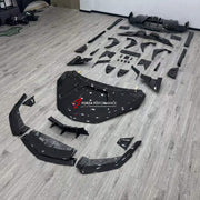 DRY CARBON BODY KIT for LAMBORGHINI REVUELTO 2023+ FORZA PERFORMANCE custom fit Mansory Style

Set includes:
Front Lip
Front Bumper Canards
Hood Bonnet
Side Fender Vents
Side Skirts
Rear Spoiler Wing
Rear Diffuser

Material: Dry Carbon, Carbon

NOTE: Professional installation is required.