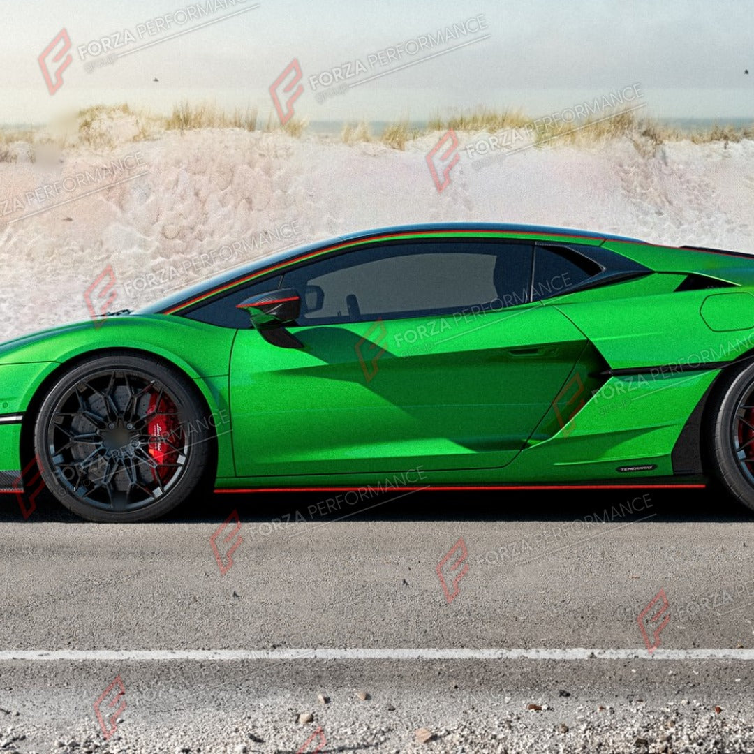 DRY CARBON BODY KIT for LAMBORGHINI TEMERARIO 2025+

Set includes:
Front Lip
Side Skirts
Engine Lid
Rear Spoiler

Material: Dry Carbon

NOTE: Professional installation is required.