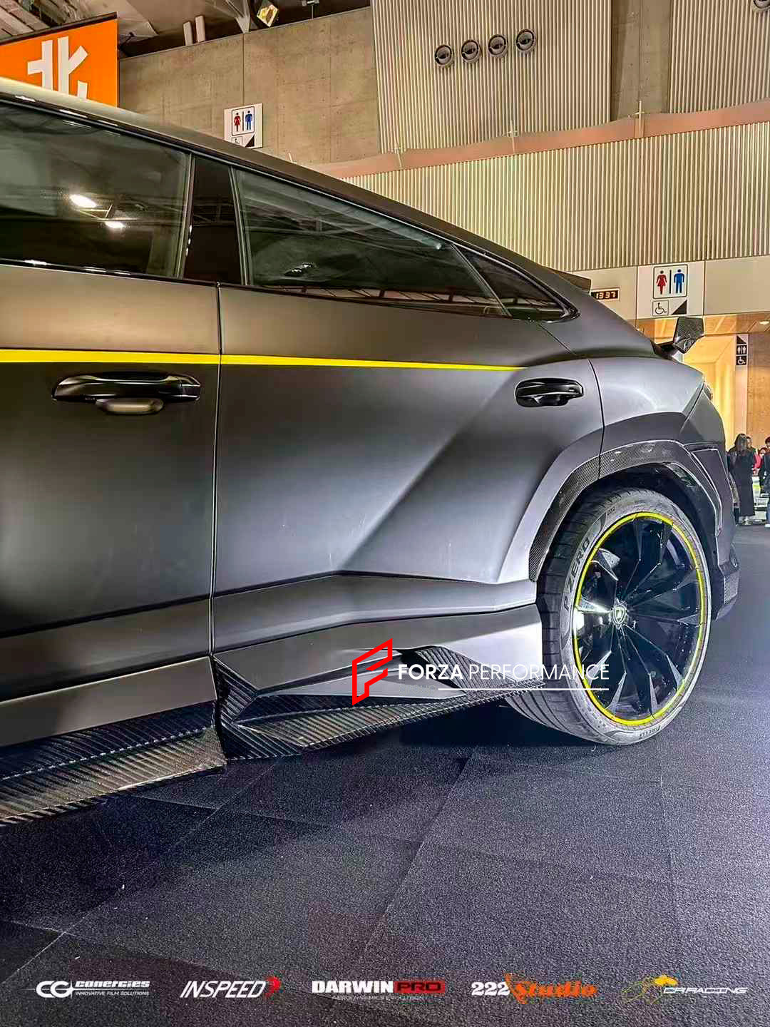AUTHENTIC DARWINPRO DRY CARBON BODY KIT FOR LAMBORGHINI URUS 2018+

Set includes:

Front Lip
Front Bumper

Hood
Side Fenders
Side Skirts
Roof Spoiler
Rear Spoiler
Rear Bumper
Rear Side Fenders
Rear Diffuser

Material: Dry Carbon

Note: Professional installation is required

CONTACT US FOR PRICING

Payment ►
Visa
Mastercard
PayPal with a credit card (add 4.4% at checkout)
Payoneer
Cryptocurrency
Shipment ►
By express DHL/UPS/TNT/FedEx
To the local international airport
Special line by air
Special line by the