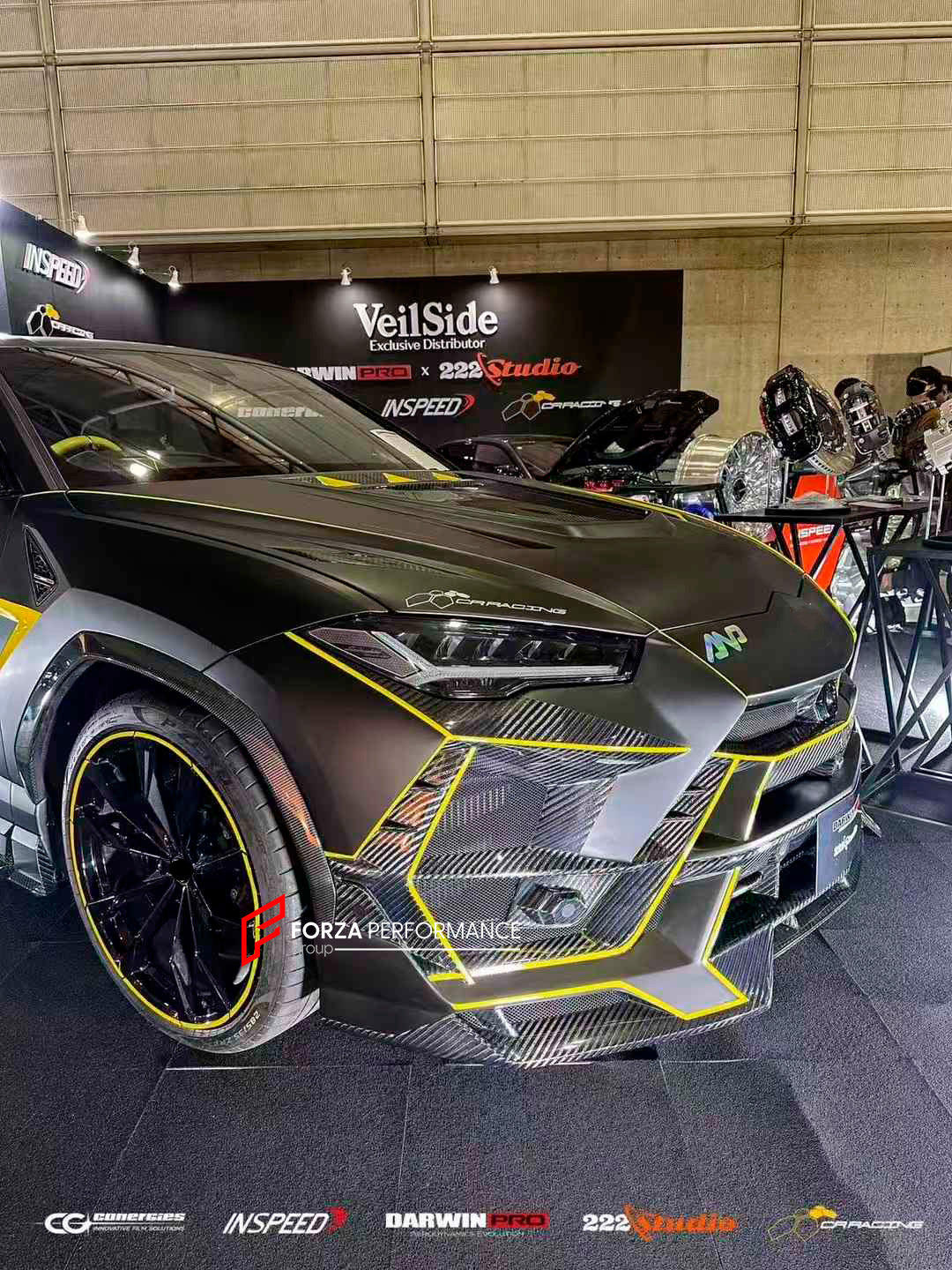 AUTHENTIC DARWINPRO DRY CARBON BODY KIT FOR LAMBORGHINI URUS 2018+

Set includes:

Front Lip
Front Bumper

Hood
Side Fenders
Side Skirts
Roof Spoiler
Rear Spoiler
Rear Bumper
Rear Side Fenders
Rear Diffuser

Material: Dry Carbon

Note: Professional installation is required

CONTACT US FOR PRICING

Payment ►
Visa
Mastercard
PayPal with a credit card (add 4.4% at checkout)
Payoneer
Cryptocurrency
Shipment ►
By express DHL/UPS/TNT/FedEx
To the local international airport
Special line by air
Special line by the