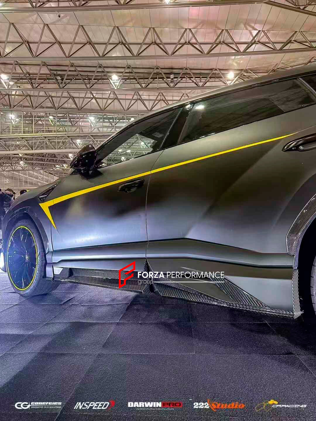 AUTHENTIC DARWINPRO DRY CARBON BODY KIT FOR LAMBORGHINI URUS 2018+

Set includes:

Front Lip
Front Bumper

Hood
Side Fenders
Side Skirts
Roof Spoiler
Rear Spoiler
Rear Bumper
Rear Side Fenders
Rear Diffuser

Material: Dry Carbon

Note: Professional installation is required

CONTACT US FOR PRICING

Payment ►
Visa
Mastercard
PayPal with a credit card (add 4.4% at checkout)
Payoneer
Cryptocurrency
Shipment ►
By express DHL/UPS/TNT/FedEx
To the local international airport
Special line by air
Special line by the