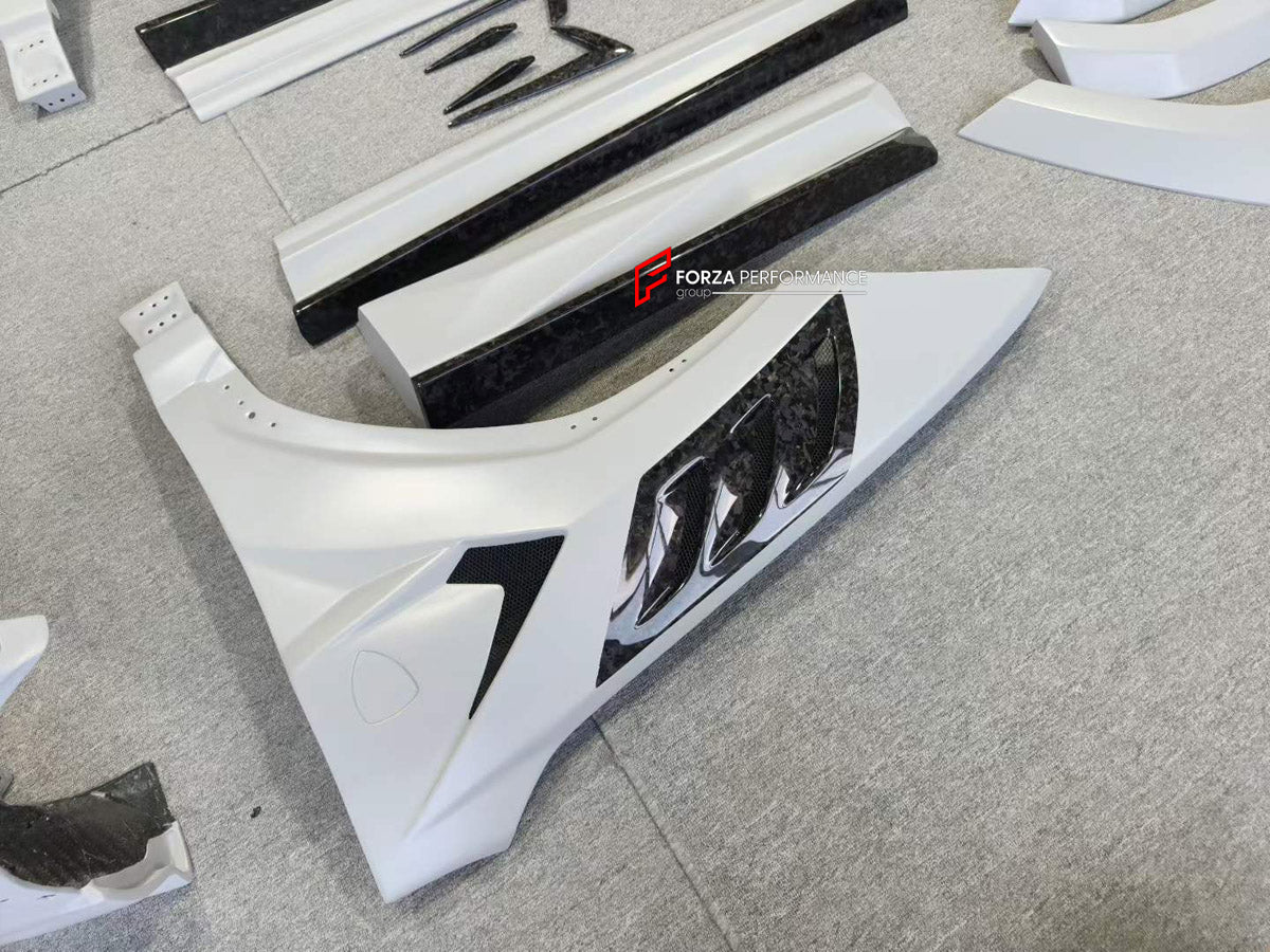 DRY CARBON BODY KIT for LAMBORGHINI URUS 2018+ FORZA PERFORMANCE custom fit Mansory Style

Set includes:
Front Lip
Front Bumper Assembly
Hood Bonnet
Front Fenders
Fender Flares
Side Mirror Covers
Side Skirts
Rear Spoiler Wing
Rear Bumper
Rear Diffuser

Material: Dry Carbon

NOTE: Professional installation is required.