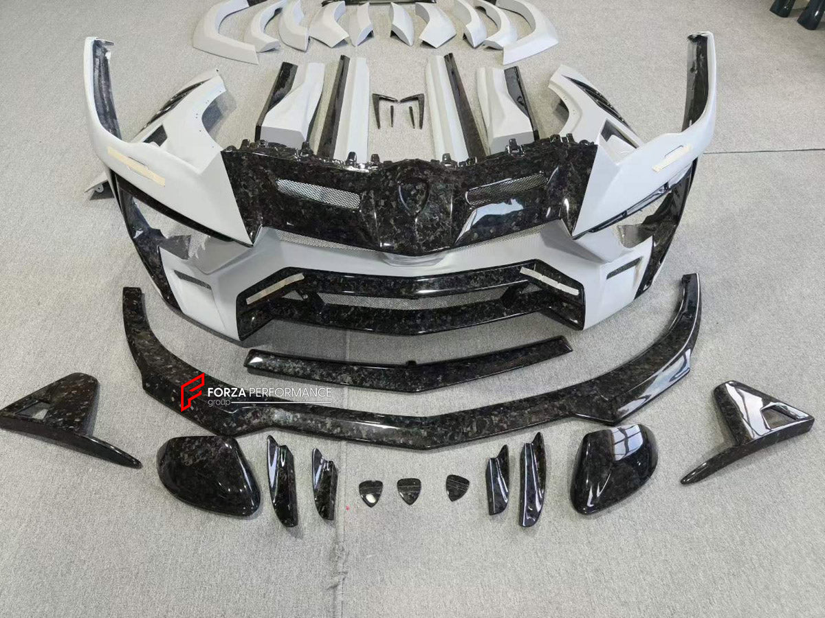 DRY CARBON BODY KIT for LAMBORGHINI URUS 2018+ FORZA PERFORMANCE custom fit Mansory Style

Set includes:
Front Lip
Front Bumper Assembly
Hood Bonnet
Front Fenders
Fender Flares
Side Mirror Covers
Side Skirts
Rear Spoiler Wing
Rear Bumper
Rear Diffuser

Material: Dry Carbon

NOTE: Professional installation is required.
