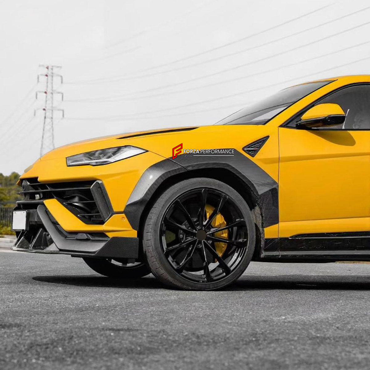 DRY CARBON BODY KIT for Lamborghini Urus S 2023+
Set includes:

Front Lip
Front Bumper Fins
Front Fenders
Front Fender Vents
Rear Fenders
Roof Spoiler
Ducktail Spoiler
Rear Diffuser
Material: Dry Carbon

NOTE: Professional installation is required.