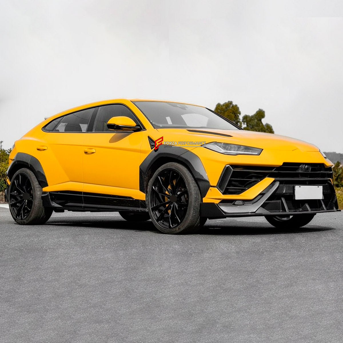 DRY CARBON BODY KIT for Lamborghini Urus S 2023+
Set includes:

Front Lip
Front Bumper Fins
Front Fenders
Front Fender Vents
Rear Fenders
Roof Spoiler
Ducktail Spoiler
Rear Diffuser
Material: Dry Carbon

NOTE: Professional installation is required.