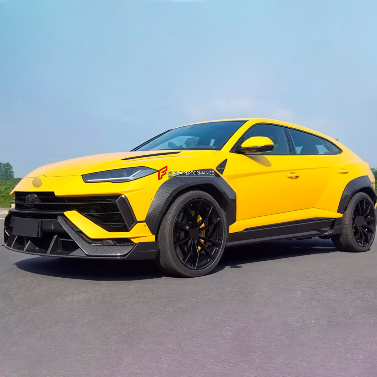 DRY CARBON BODY KIT for Lamborghini Urus S 2023+
Set includes:

Front Lip
Front Bumper Fins
Front Fenders
Front Fender Vents
Rear Fenders
Roof Spoiler
Ducktail Spoiler
Rear Diffuser
Material: Dry Carbon

NOTE: Professional installation is required.