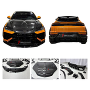 DRY CARBON BODY KIT for LAMBORGHINI URUS SE 2024+ FORZA PERFORMANCE custom fit U Style

Set includes:
Front Lip
Hood Bonnet
Fender Flares
Side Skirts
Roof Spoiler
Ducktail Spoiler
Rear Bumper Fins
Rear Diffuser

Material: Dry Carbon

NOTE: Professional installation is required.