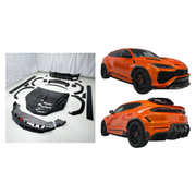 DRY CARBON BODY KIT for LAMBORGHINI URUS SE 2024+ FORZA PERFORMANCE custom fit U Style

Set includes:
Front Lip
Hood Bonnet
Fender Flares
Side Skirts
Roof Spoiler
Ducktail Spoiler
Rear Diffuser

Material: Dry Carbon

NOTE: Professional installation is required.