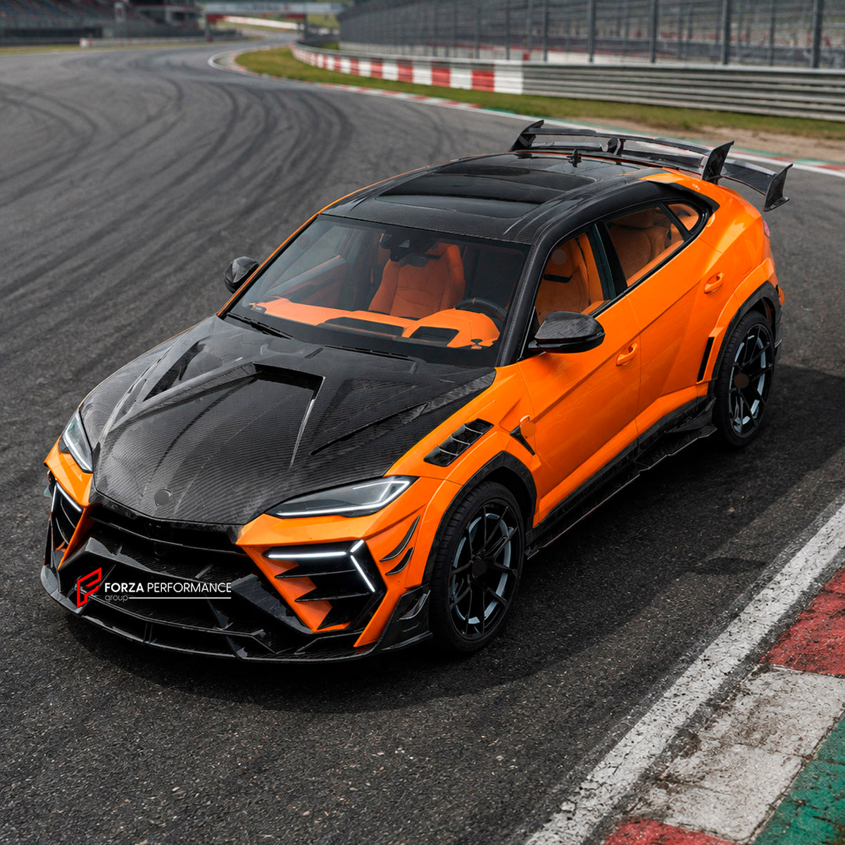 DRY CARBON BODY KIT for LAMBORGHINI URUS SE 2024+

Set includes:
Front Lip
Front Bumper Assembly
Hood Bonnet
Fender Flares
Side Mirror Covers
Side Skirts
Rear Spoiler
Rear Diffuser

Material: Dry Carbon

NOTE: Professional installation is required.