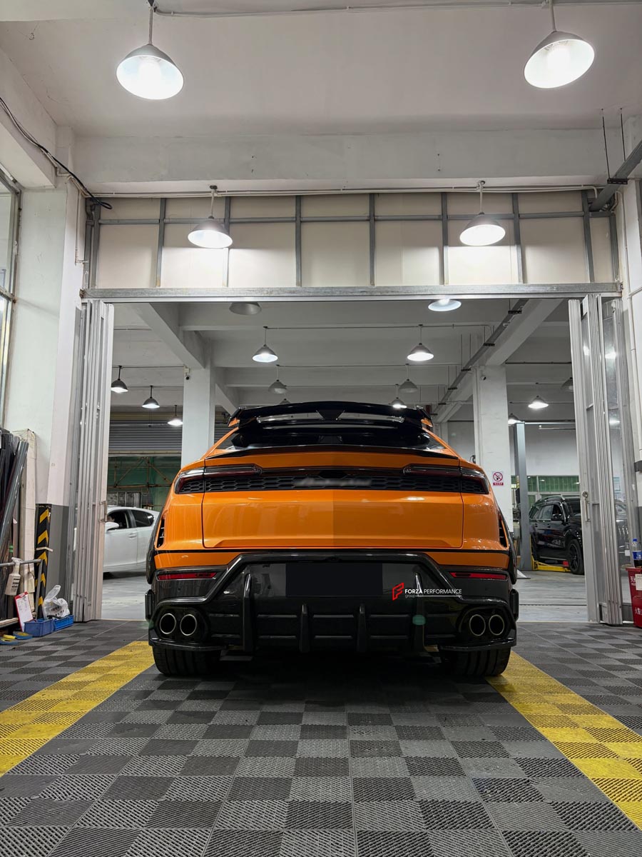 DRY CARBON BODY KIT for LAMBORGHINI URUS SE 2024+
Set includes:

Front Lip
Hood Bonnet
Fender Flares
Side Skirts
Roof Spoiler
Ducktail Spoiler
Rear Diffuser
Material: Dry Carbon

NOTE: Professional installation is required.