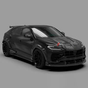 DRY CARBON BODY KIT for Lamborghini Urus SE 2024+
Set includes:

Front Lip
Hood Bonnet
Front Fenders
Front Fender Vents
Side Skirts
Rear Fenders
Roof Spoiler
Ducktail Spoiler
Rear Bumper Fins
Rear Diffuser
Material: Dry Carbon

NOTE: Professional installation is required.