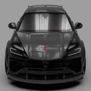 DRY CARBON BODY KIT for Lamborghini Urus SE 2024+
Set includes:

Front Lip
Hood Bonnet
Front Fenders
Front Fender Vents
Side Skirts
Rear Fenders
Roof Spoiler
Ducktail Spoiler
Rear Bumper Fins
Rear Diffuser
Material: Dry Carbon

NOTE: Professional installation is required.