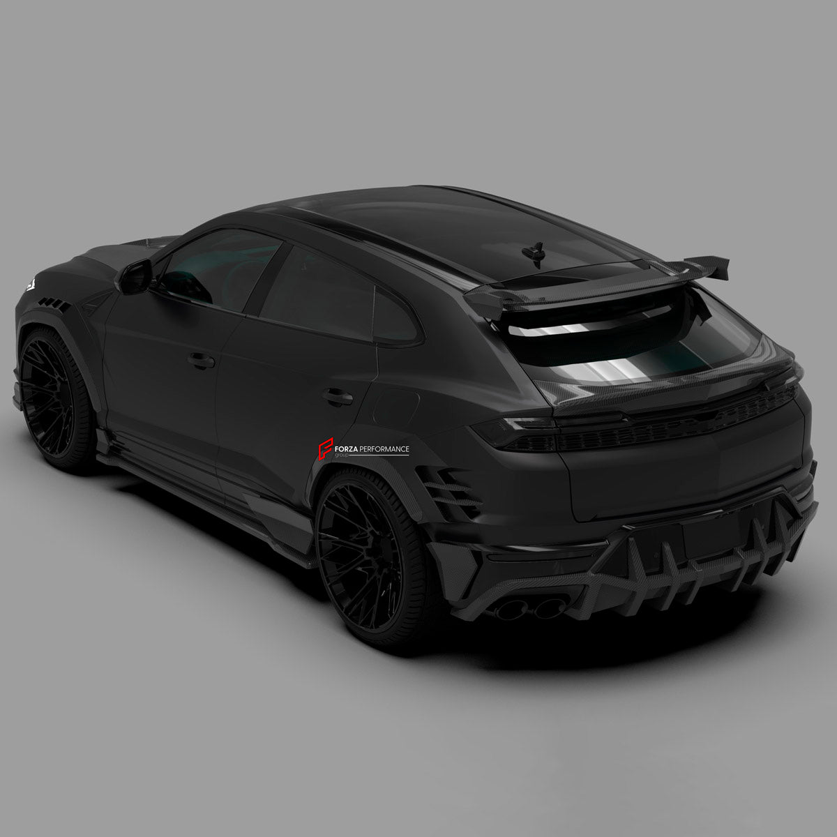 DRY CARBON BODY KIT for Lamborghini Urus SE 2024+
Set includes:

Front Lip
Hood Bonnet
Front Fenders
Front Fender Vents
Side Skirts
Rear Fenders
Roof Spoiler
Ducktail Spoiler
Rear Bumper Fins
Rear Diffuser
Material: Dry Carbon

NOTE: Professional installation is required.
