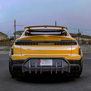 DRY CARBON BODY KIT for Lamborghini Urus SE 2024+
Set includes:

Front Lip
Hood Bonnet
Front Fenders
Front Fender Vents
Side Skirts
Rear Fenders
Roof Spoiler
Ducktail Spoiler
Rear Bumper Fins
Rear Diffuser
Material: Dry Carbon

NOTE: Professional installation is required.