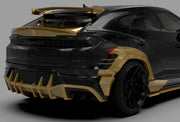 DRY CARBON BODY KIT for Lamborghini Urus SE 2024+
Set includes:

Front Lip
Hood Bonnet
Front Fenders
Front Fender Vents
Side Skirts
Rear Fenders
Roof Spoiler
Ducktail Spoiler
Rear Bumper Fins
Rear Diffuser
Material: Dry Carbon

NOTE: Professional installation is required.