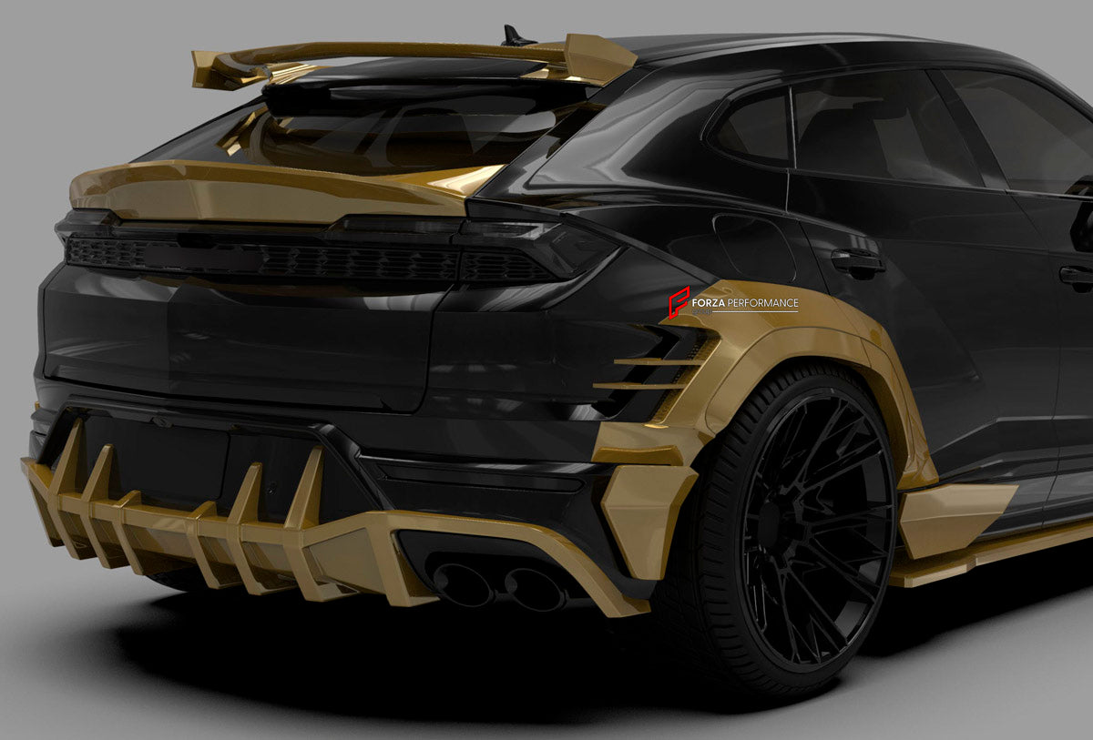 DRY CARBON BODY KIT for Lamborghini Urus SE 2024+
Set includes:

Front Lip
Hood Bonnet
Front Fenders
Front Fender Vents
Side Skirts
Rear Fenders
Roof Spoiler
Ducktail Spoiler
Rear Bumper Fins
Rear Diffuser
Material: Dry Carbon

NOTE: Professional installation is required.