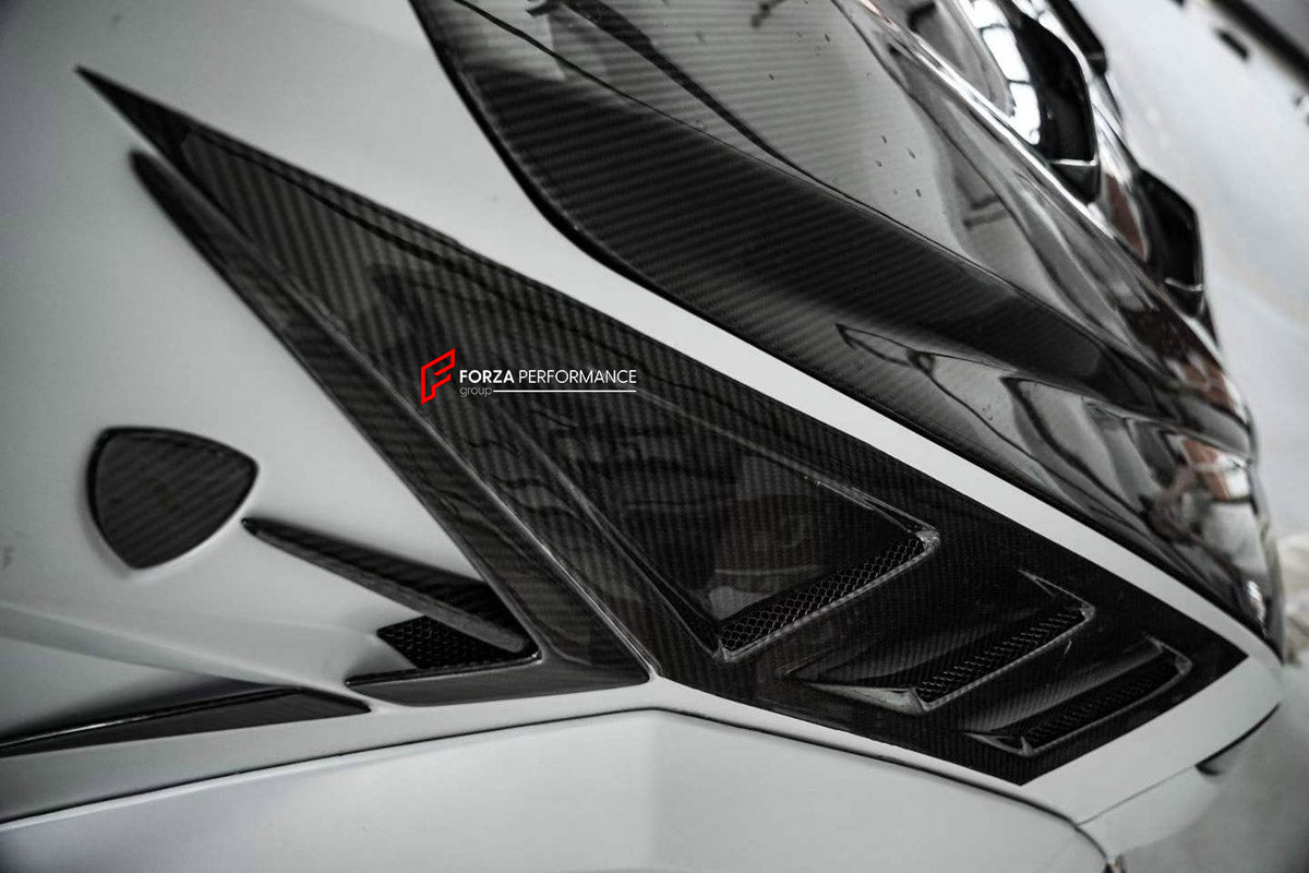 DRY CARBON BODY KIT for LAMBORGHINI URUS SE 2024+ FORZA PERFORMANCE custom fit Mansory Style

Set includes:
Front Lip
Front Bumper Assembly
Hood Bonnet
Front Fenders
Fender Flares
Side Skirts
Roof Spoiler
Ducktail Spoiler
Rear Bumper
Rear Diffuser
Exhaust System

Material: Dry Carbon

NOTE: Professional installation is required.