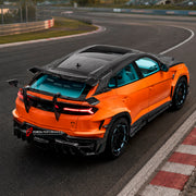 DRY CARBON BODY KIT for LAMBORGHINI URUS SE 2024+

Set includes:
Front Lip
Front Bumper Assembly
Hood Bonnet
Fender Flares
Side Mirror Covers
Side Skirts
Rear Spoiler
Rear Diffuser

Material: Dry Carbon

NOTE: Professional installation is required.