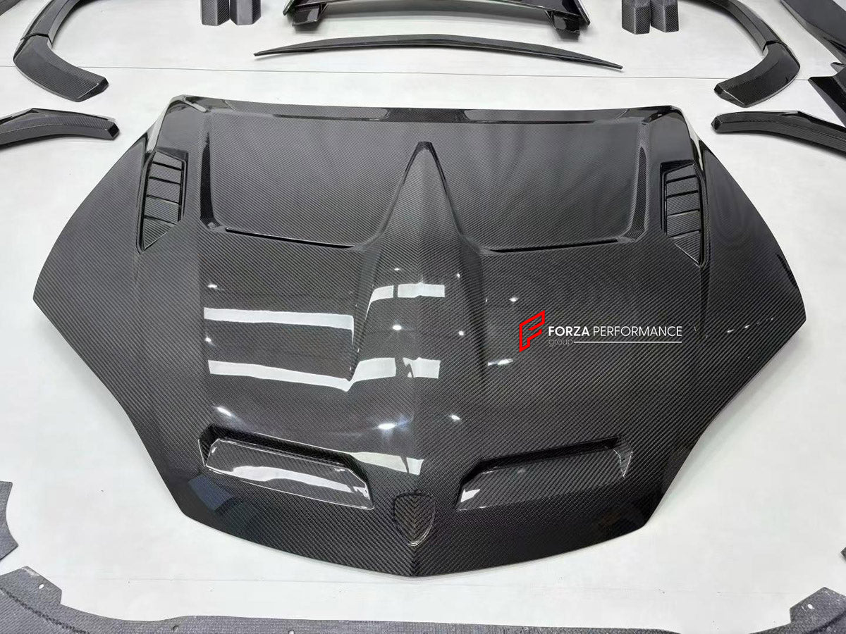 DRY CARBON BODY KIT for LAMBORGHINI URUS SE 2024+ FORZA PERFORMANCE custom fit U Style

Set includes:
Front Lip
Hood Bonnet
Fender Flares
Side Skirts
Roof Spoiler
Ducktail Spoiler
Rear Bumper Fins
Rear Diffuser

Material: Dry Carbon

NOTE: Professional installation is required.