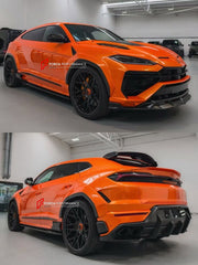 DRY CARBON BODY KIT for LAMBORGHINI URUS SE 2024+ FORZA PERFORMANCE custom fit U Style

Set includes:
Front Lip
Hood Bonnet
Fender Flares
Side Skirts
Roof Spoiler
Ducktail Spoiler
Rear Diffuser

Material: Dry Carbon

NOTE: Professional installation is required.