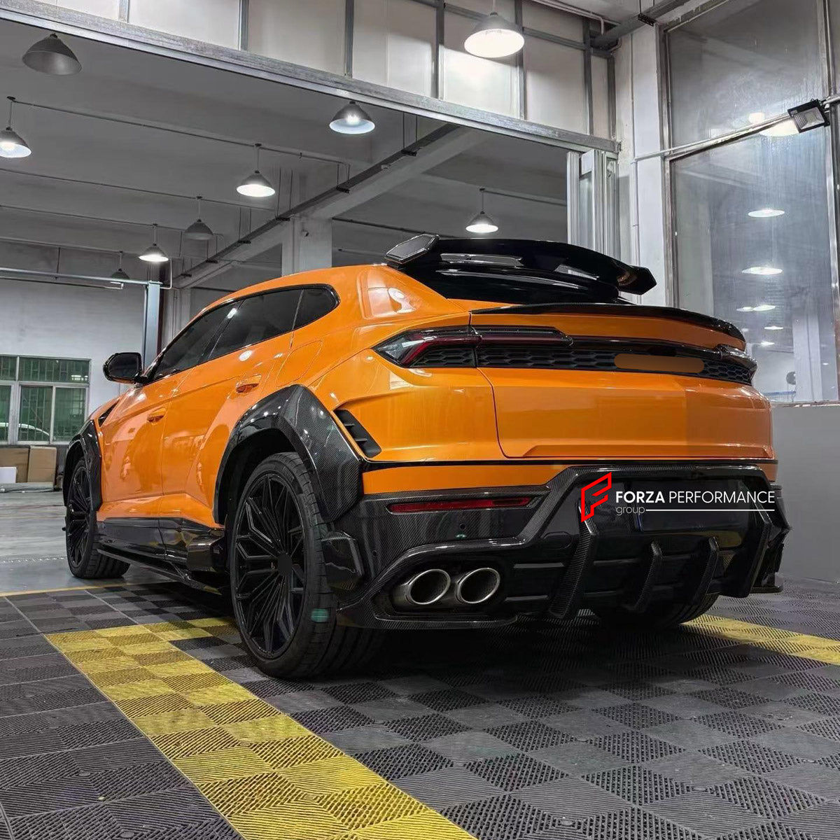 DRY CARBON BODY KIT for LAMBORGHINI URUS SE 2024+ FORZA PERFORMANCE custom fit U Style

Set includes:
Front Lip
Hood Bonnet
Fender Flares
Side Skirts
Roof Spoiler
Ducktail Spoiler
Rear Bumper Fins
Rear Diffuser

Material: Dry Carbon

NOTE: Professional installation is required.